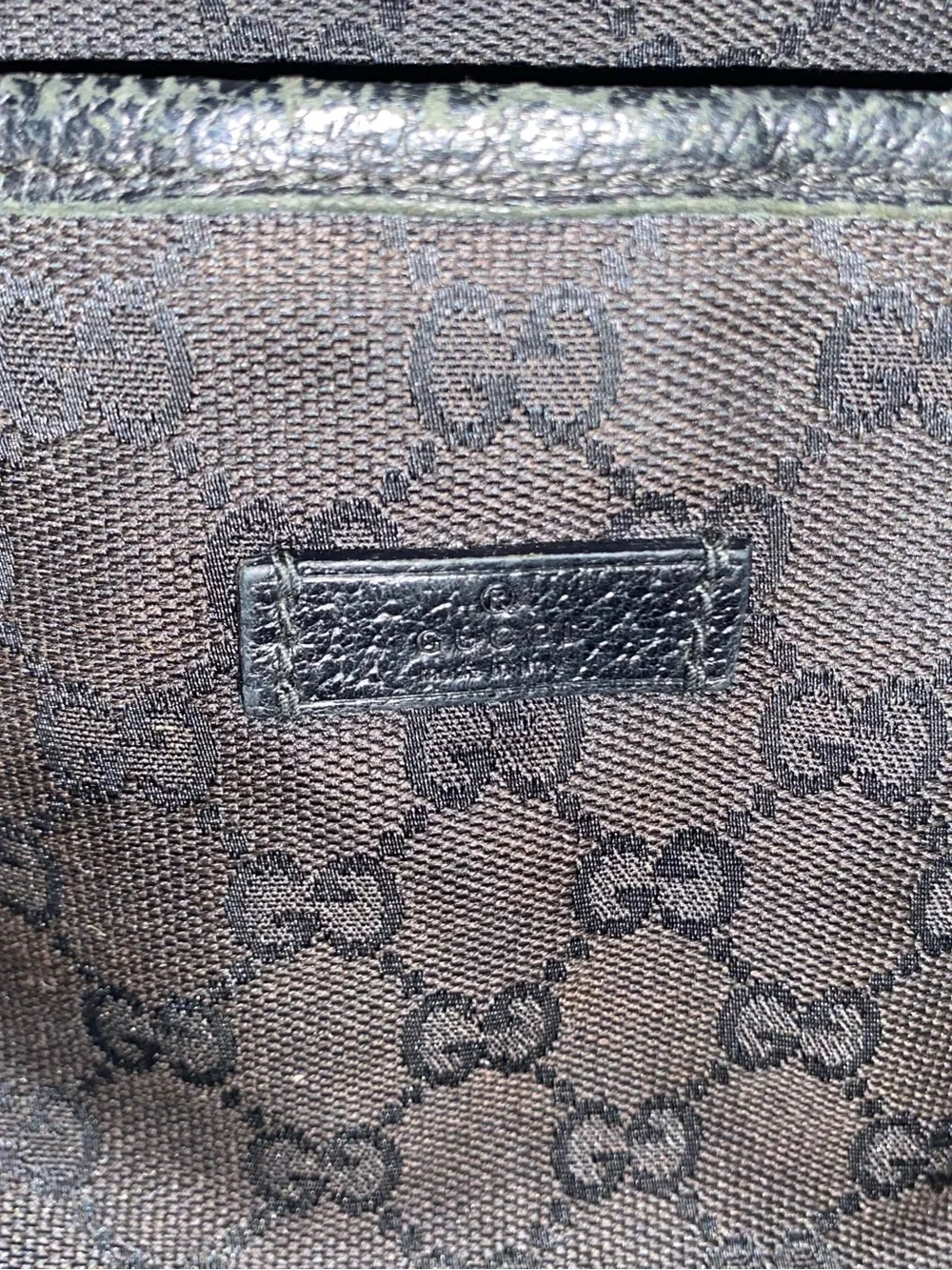 Gucci Black Monogram Messenger Bag